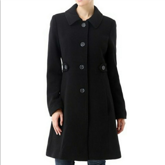 Moda International Jackets & Blazers - Moda International Herringbone Metalic Y2K Plus Size Wool Long Coat